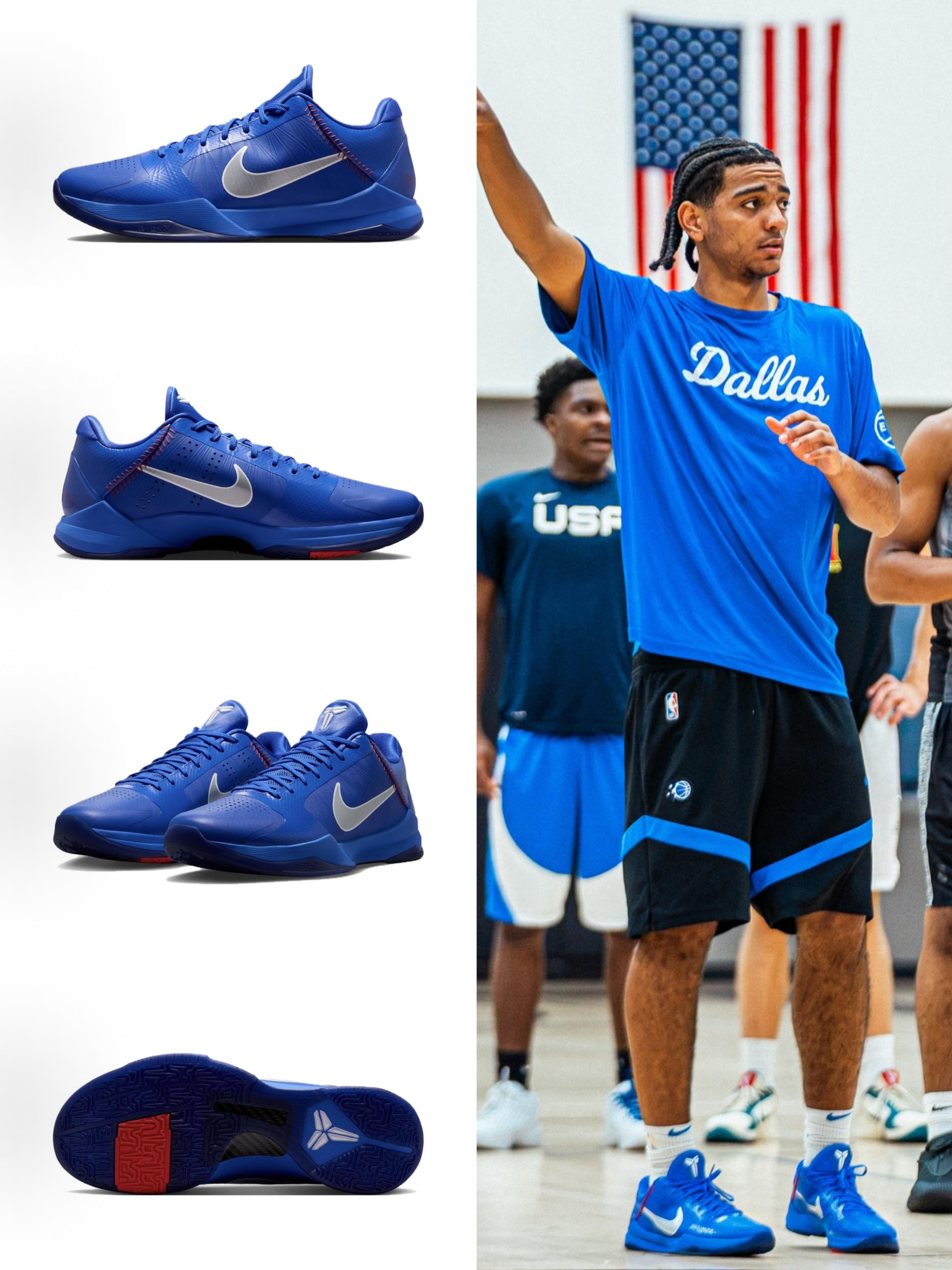 道奇主题kobe5!贝克汉姆布莱克训练场实战上脚